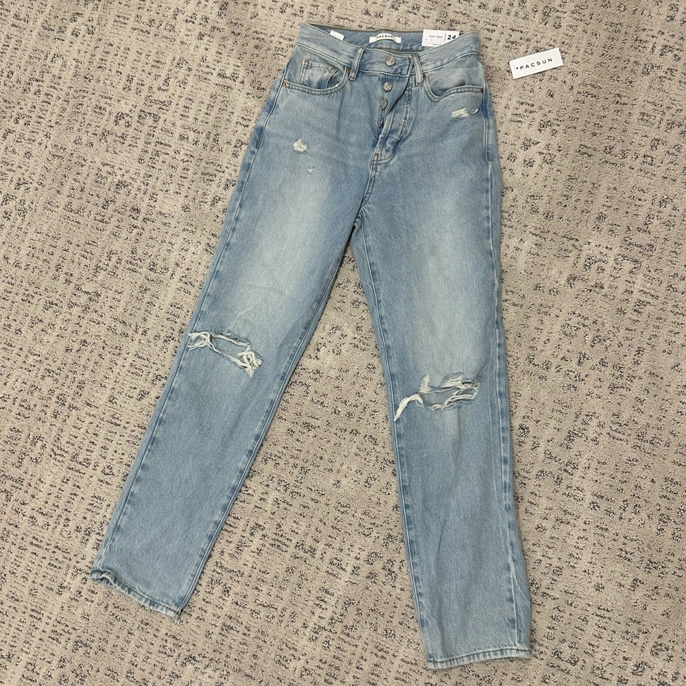 pacsun women’s light wash dad jean